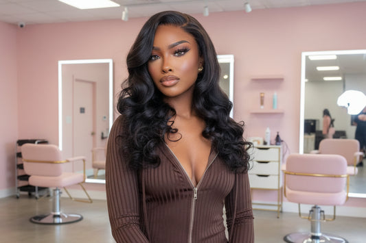LUVME, 14in, 5x5 HD Body Wave Invisible Frontal Closure Lace 12A Brazilian Virgin Remy Human Hair