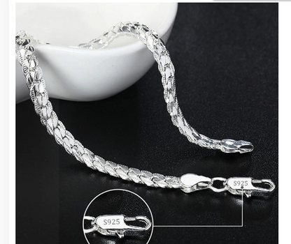 Cute 925 Sterling Silver Buckle Side Chain Bracelet (One)