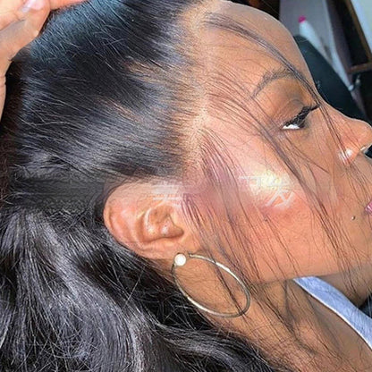 Black Front Lace Synthetic Wig for Women