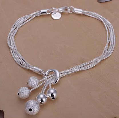 Cute 925 Sterling Silver Buckle Side Chain Bracelet (One)