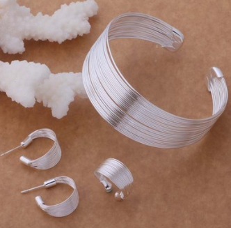 925 Silver Minimalist Multi-Line Jewelry Set