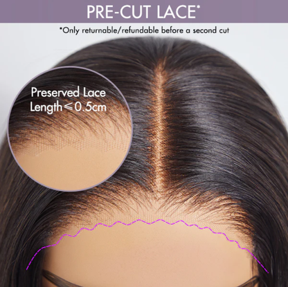 LUVME, 14in, 5x5 HD Body Wave Invisible Frontal Closure Lace 12A Brazilian Virgin Remy Human Hair